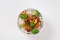 Rice with meat and cashews Royalty Free Stock Photo