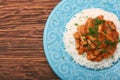 Rice with meat in tomato sause Royalty Free Stock Photo