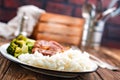 Rice with meat and vegetables Royalty Free Stock Photo