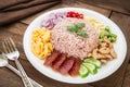 Rice mixed with shrimp paste, Thai food style