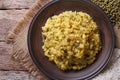 Rice with mung bean and spices close-up top view Royalty Free Stock Photo