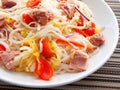 Rice noodle salad with tuna fish Royalty Free Stock Photo