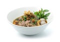 Rice Noodles Beef Soup with Beef,Liver, and Beef Ball Royalty Free Stock Photo