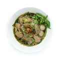 Rice Noodles Beef Soup with Beef,Liver,Intestine Royalty Free Stock Photo