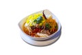 Rice noodles with spicy pork sauce