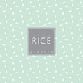 Rice package design element. Template. Seamless pattern - swatch