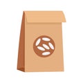 Rice package icon, flat style