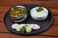 Rice and palak shorba, Main Course Royalty Free Stock Photo