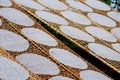 Rice paper spread out in the sun, Vietnam