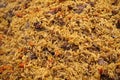 Rice pilaff with meat and spices Royalty Free Stock Photo
