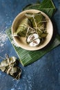 Rice piramidal dumplings Royalty Free Stock Photo