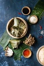 Rice piramidal dumplings Royalty Free Stock Photo