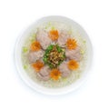 Rice Porridge boiled with Marinate Pork Royalty Free Stock Photo