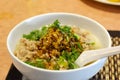 Rice porridge with minced pork