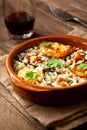 Rice with Potatoes and Mussels Royalty Free Stock Photo