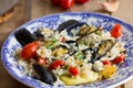 Rice, potatoes and mussels, traditional apulian dish, italian cuisine, Bari, close up Royalty Free Stock Photo