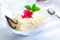 Rice pudding dessert Royalty Free Stock Photo