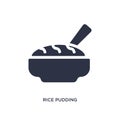 rice pudding icon on white background. Simple element illustration from culture concept Royalty Free Stock Photo