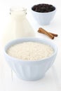 Rice pudding ingredients Royalty Free Stock Photo