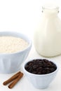 Rice pudding ingredients Royalty Free Stock Photo