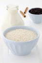 Rice pudding ingredients Royalty Free Stock Photo