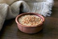 Turkish baked rice pudding, Firinda Sutlac Royalty Free Stock Photo