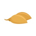 Rice raw seed icon, flat style Royalty Free Stock Photo