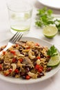 Rice with red bean, mushrooms and vegetables Royalty Free Stock Photo