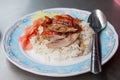Rice with roast duck