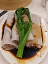 Rice roll dim sum beef Royalty Free Stock Photo