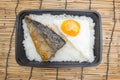 Rice Saba and fry egg