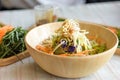 Rice salad set on wood plate, Khao yam, Thai cuisine Royalty Free Stock Photo