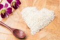 Rice Shape Heart Royalty Free Stock Photo