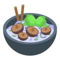 Rice shiitake icon isometric vector. Mushroom food