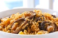 Rice with Shitake Mushrooms. Royalty Free Stock Photo