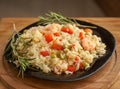 Rice with shrimp Royalty Free Stock Photo
