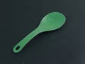 rice spoon isolated on black background