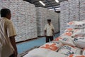 Rice storage warehouses