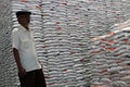 Rice storage warehouses
