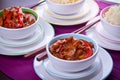 Rice and sweet and sour chicken Royalty Free Stock Photo