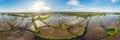 Rice Terrace Aerial Shot. Image of beautiful terrace rice field Royalty Free Stock Photo