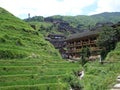 Rice terraced fields Wengjia longji Longsheng Hunan China Royalty Free Stock Photo