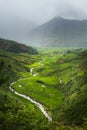 Rice terraces field in Rainning season at Tule