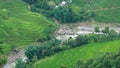 Rice terraces and river in Sapa Valley Royalty Free Stock Photo