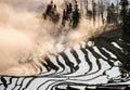 Rice terraces of Yunnan province amid the scenic morning fog. Royalty Free Stock Photo