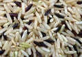 Rice texture background close-up. wild brown rice. Royalty Free Stock Photo