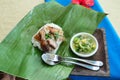 Rice topped with Grilled chicken Royalty Free Stock Photo