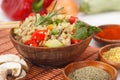 Rice with Vegetables and mushrooms Royalty Free Stock Photo
