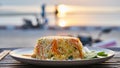 Rice with vegetables and tofu Royalty Free Stock Photo