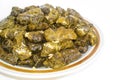 Rice wrapped in grape leaves - greek food